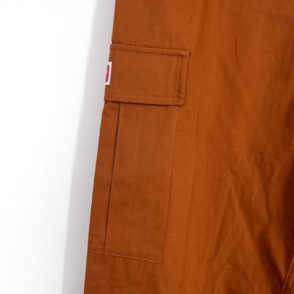KENZO Paris Wide Leg Cargo Workwear Pant - Dark Camel Sz 28 US - Picture 6 of 11
